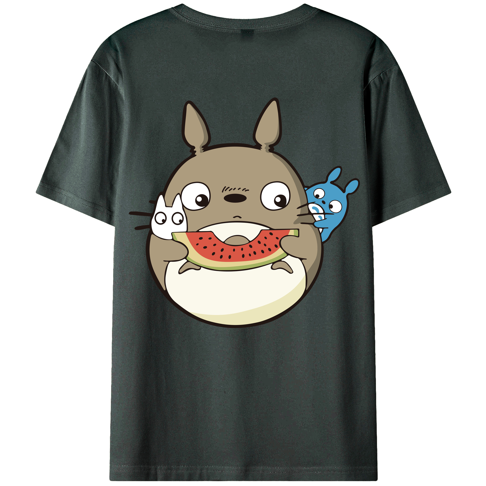 （画像用） となりのトトロ 草壁メイ 草壁サツキ My Neighbor Totoro Satsuki Kusakabe Mei Kusakabe 綿100％ メンズ半袖Tシャツ（バックプリント） 通気性